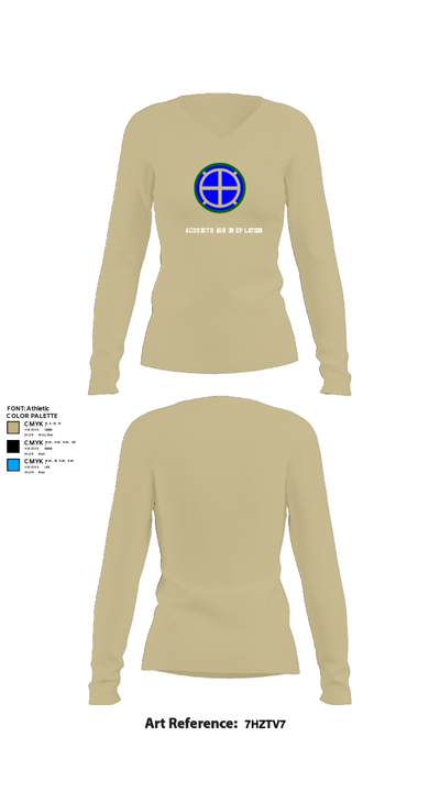 A co 935th ASB 3rd Platoon 87563624 Women's Long Sleeve V-neck Shirt - 78