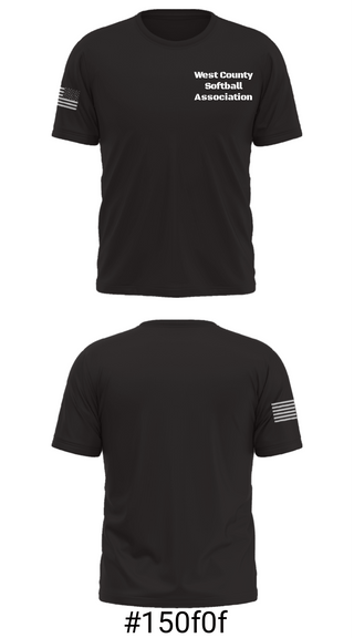 Short Sleeve Performance Shirt, West County Softball Association, Softball, Teamtime, Team time, sublimation, custom sports apparel, team uniforms, spirit wear, spiritwear, sports uniforms, custom shirts, team store, custom team store, fundraiser sports, apparel fundraiser