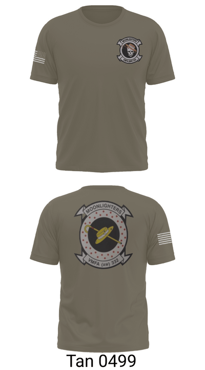 VMFA-332 The Moonlighters 29098342 Old School Cotton Feel Shirt - 70