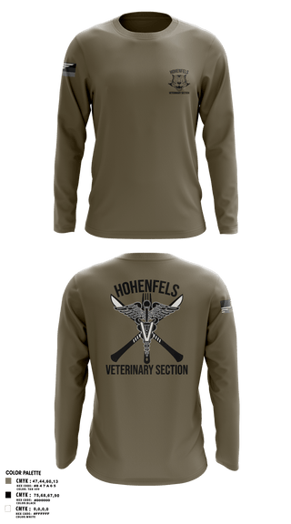 Long Sleeve Performance Shirt, Hohenfels VTFHohenfels Veterinary Section, Army, Teamtime, Team time, sublimation, custom sports apparel, team uniforms, spirit wear, spiritwear, sports uniforms, custom shirts, team store, custom team store, fundraiser sports, apparel fundraiser