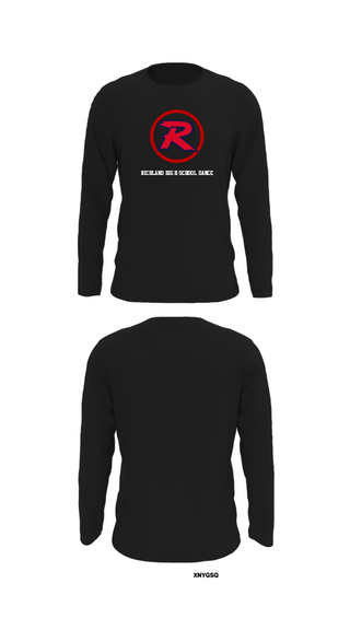 Long Sleeve Performance Shirt, Richland High School Dance, Spirit Store, Teamtime, Team time, sublimation, custom sports apparel, team uniforms, spirit wear, spiritwear, sports uniforms, custom shirts, team store, custom team store, fundraiser sports, apparel fundraiser