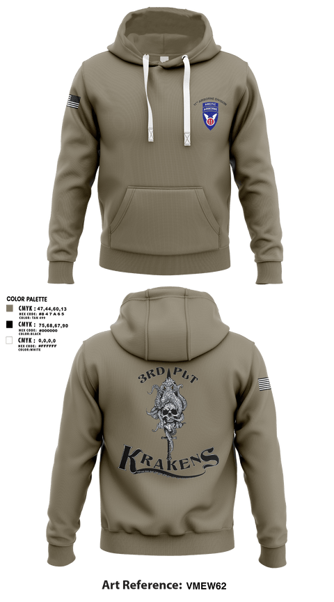 Hoodie, 3RD PLT95TH CBRN3rd plt, Army, Teamtime, Team time, sublimation, custom sports apparel, team uniforms, spirit wear, spiritwear, sports uniforms, custom shirts, team store, custom team store, fundraiser sports, apparel fundraiser