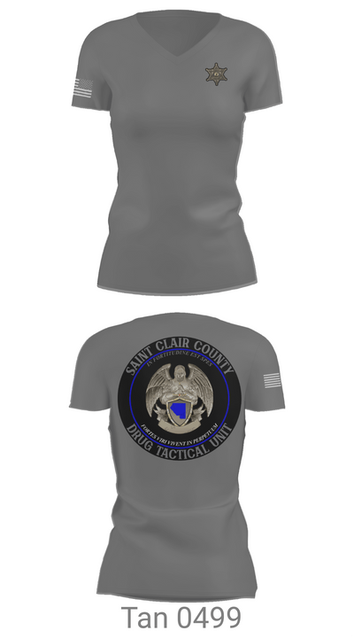 Drug Tactical Unit 39197263 Women's Short Sleeve V-neck Shirt - 65