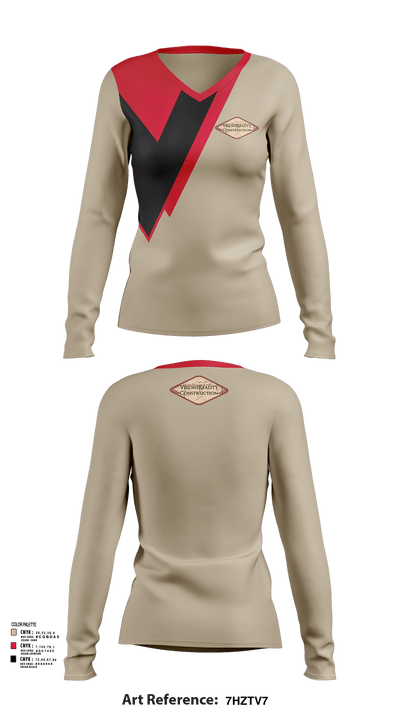 Vision2Reality 33801681 Women's Long Sleeve V-neck Shirt - 117