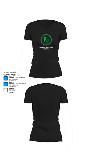 Womens Short Sleeve Vneck Shirt, Lake Riviera Middle School Basketball, Women's Basketball, Teamtime, Team time, sublimation, custom sports apparel, team uniforms, spirit wear, spiritwear, sports uniforms, custom shirts, team store, custom team store, fundraiser sports, apparel fundraiser