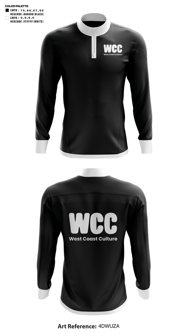 Quarter Zip Jacket, West Coast Culture, Men's Basketball, Teamtime, Team time, sublimation, custom sports apparel, team uniforms, spirit wear, spiritwear, sports uniforms, custom shirts, team store, custom team store, fundraiser sports, apparel fundraiser