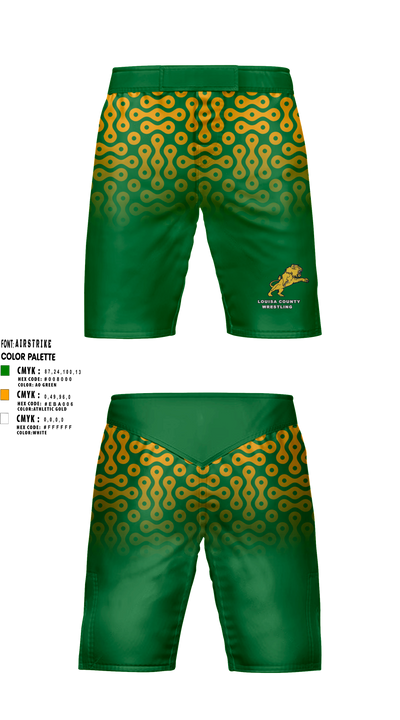 Louisa County High School Wrestling 22462068 Fight Shorts - 30