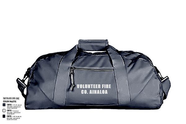 Duffle Bag, Volunteer Fire Co. Ainaloa, Fire Department, Teamtime, Team time, sublimation, custom sports apparel, team uniforms, spirit wear, spiritwear, sports uniforms, custom shirts, team store, custom team store, fundraiser sports, apparel fundraiser