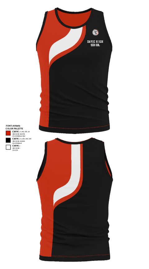 Tank Top, Davie High School, Tennis, Teamtime, Team time, sublimation, custom sports apparel, team uniforms, spirit wear, spiritwear, sports uniforms, custom shirts, team store, custom team store, fundraiser sports, apparel fundraiser
