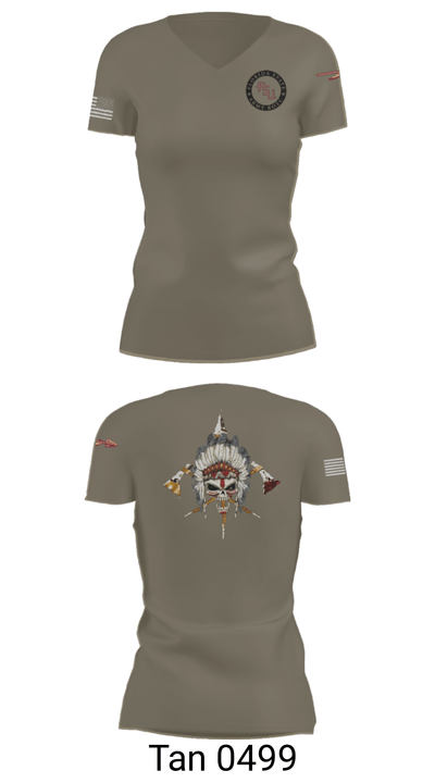Seminole Battalion 90805231 Women's Short Sleeve V-neck Shirt - 68