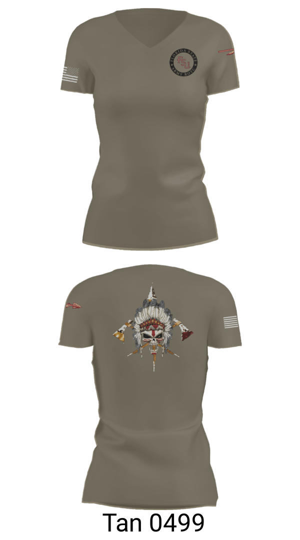 Women's Short Sleeve Vneck Shirt, Seminole Battalion, Army, Teamtime, Team time, sublimation, custom sports apparel, team uniforms, spirit wear, spiritwear, sports uniforms, custom shirts, team store, custom team store, fundraiser sports, apparel fundraiser