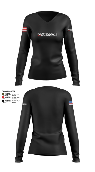 undefined Women's Long Sleeve V-neck Shirt - 5