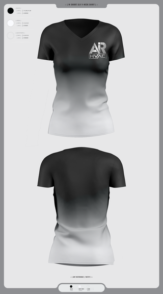 Womens Short Sleeve Vneck Shirt, AIR HVAC, , Teamtime, Team time, sublimation, custom sports apparel, team uniforms, spirit wear, spiritwear, sports uniforms, custom shirts, team store, custom team store, fundraiser sports, apparel fundraiser