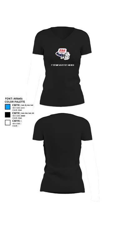 FYD Tampa Bay Pop Warner 49950340 Women's Short Sleeve V-neck Shirt - 37