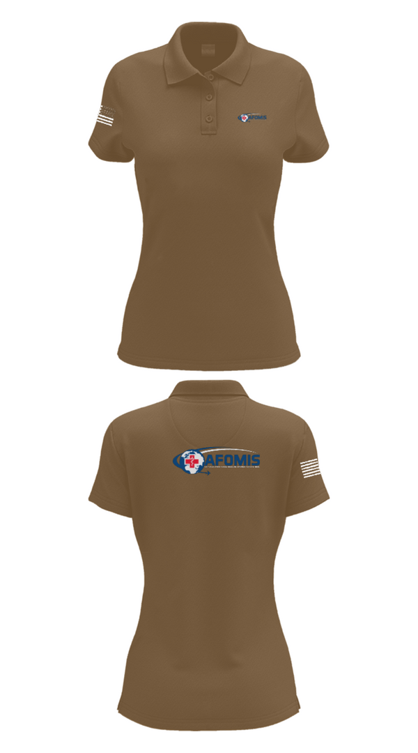 Women's Short Sleeve Performance Polo, AFOMIS, Air Force, Teamtime, Team time, sublimation, custom sports apparel, team uniforms, spirit wear, spiritwear, sports uniforms, custom shirts, team store, custom team store, fundraiser sports, apparel fundraiser