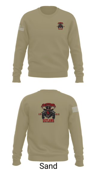 Crew Neck Sweatshirt, 1st Cav 3rd BEB ACO “Outlaw”, , Teamtime, Team time, sublimation, custom sports apparel, team uniforms, spirit wear, spiritwear, sports uniforms, custom shirts, team store, custom team store, fundraiser sports, apparel fundraiser