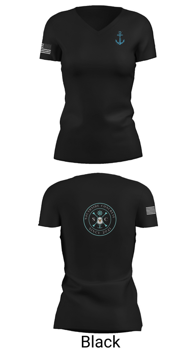 SOUTHSIDE CONCRETE 87978543 Women's Short Sleeve V-neck Shirt - 38