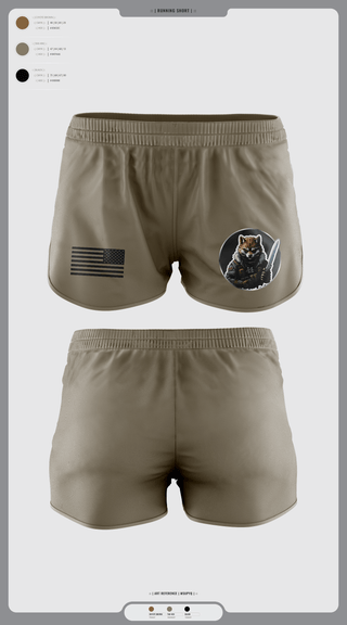 Womens Shorts, Fox Co., Army, Teamtime, Team time, sublimation, custom sports apparel, team uniforms, spirit wear, spiritwear, sports uniforms, custom shirts, team store, custom team store, fundraiser sports, apparel fundraiser