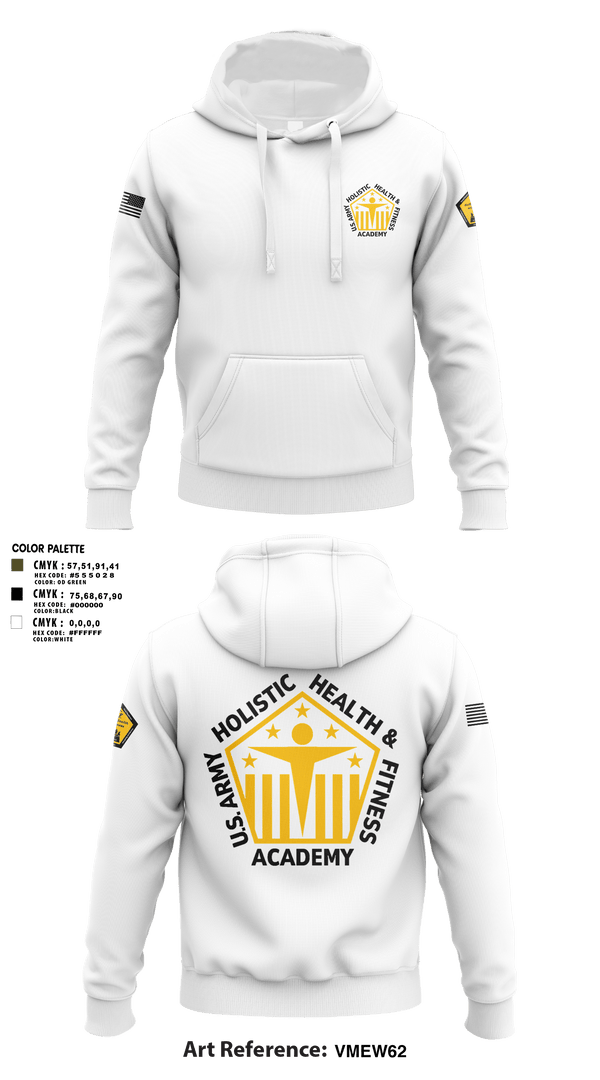 Hoodie, U.S. Army Holistic Health & Fitness Academy, Army, Teamtime, Team time, sublimation, custom sports apparel, team uniforms, spirit wear, spiritwear, sports uniforms, custom shirts, team store, custom team store, fundraiser sports, apparel fundraiser