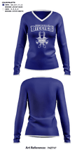 Monticello High School Cheer 67093104 Women's Long Sleeve V-neck Shirt - 41