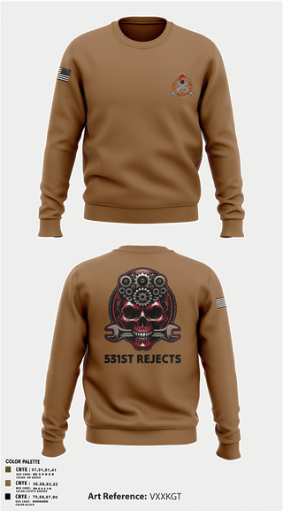 Crew Neck Sweatshirt, 531st Hospital Center, Army, Teamtime, Team time, sublimation, custom sports apparel, team uniforms, spirit wear, spiritwear, sports uniforms, custom shirts, team store, custom team store, fundraiser sports, apparel fundraiser