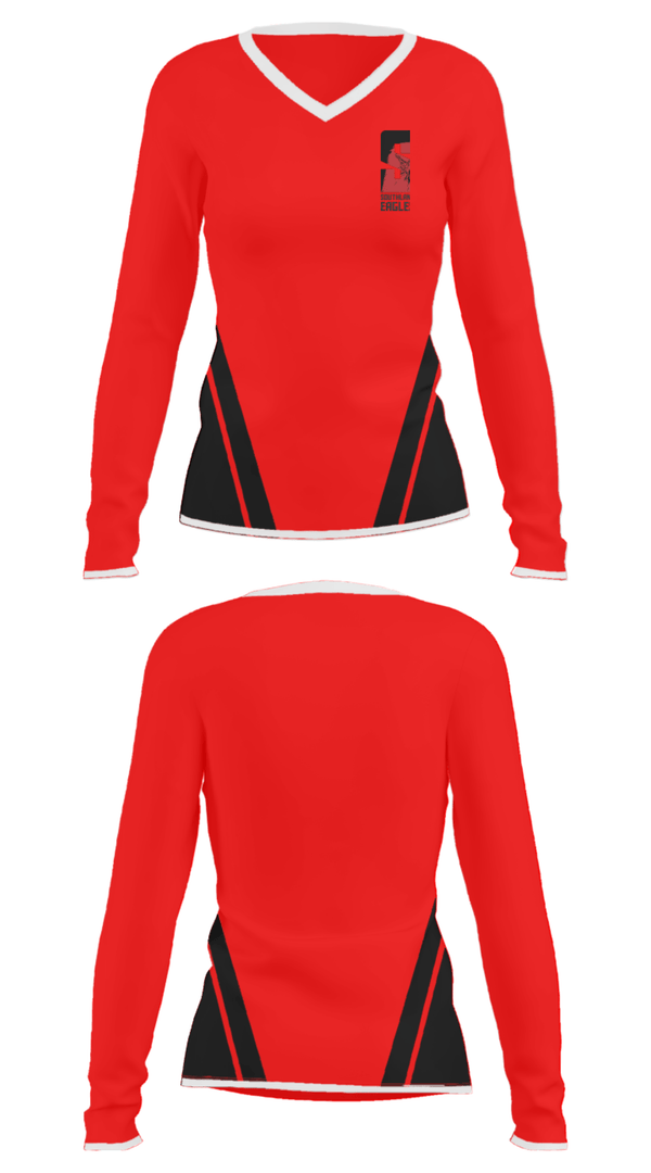Women's Long Sleeve Vneck Shirt, Southland High School Tennis, Tennis, Teamtime, Team time, sublimation, custom sports apparel, team uniforms, spirit wear, spiritwear, sports uniforms, custom shirts, team store, custom team store, fundraiser sports, apparel fundraiser