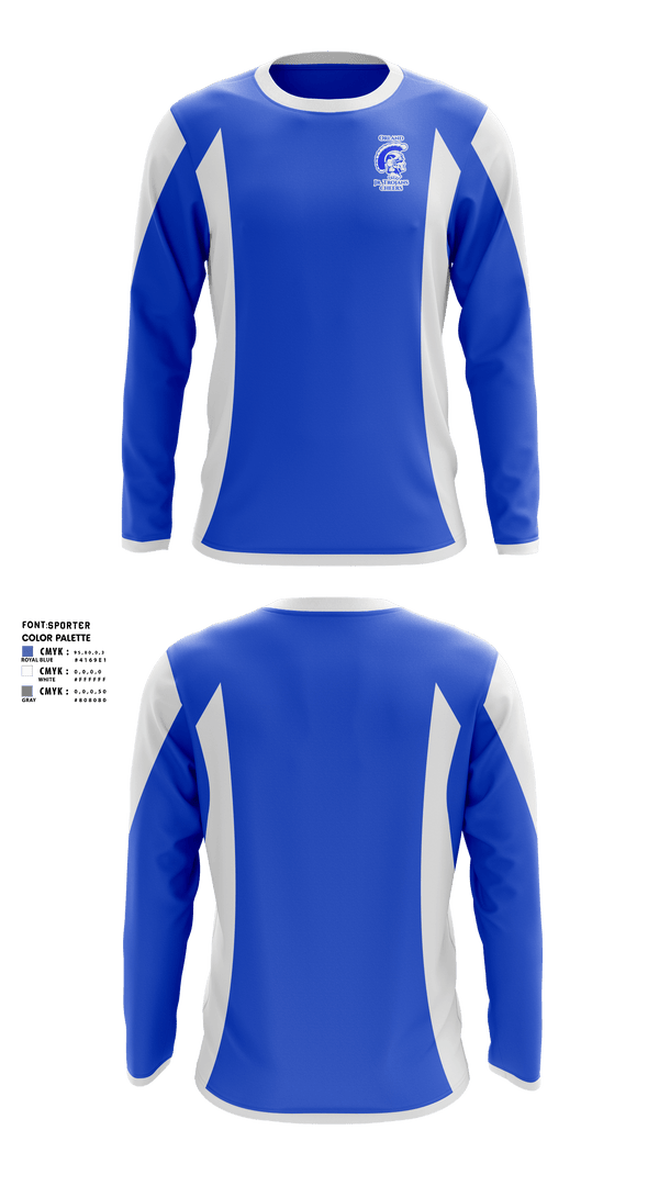 Long Sleeve Performance Shirt, Orland Jr Trojans Cheer, Cheer, Teamtime, Team time, sublimation, custom sports apparel, team uniforms, spirit wear, spiritwear, sports uniforms, custom shirts, team store, custom team store, fundraiser sports, apparel fundraiser