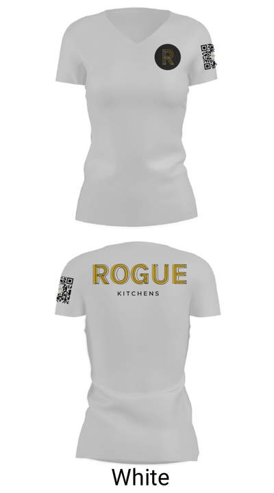 Rogue kitchens 88765272 Women's Short Sleeve V-neck Shirt - 19