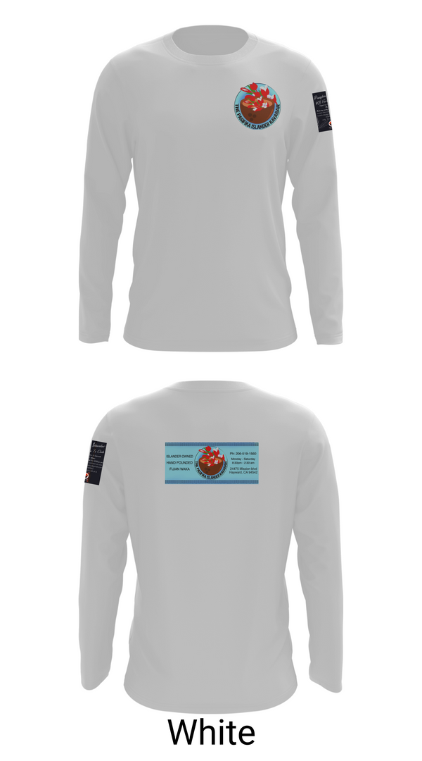 Long Sleeve Performance Shirt, The Pasifika Islander Kava Bar, , Teamtime, Team time, sublimation, custom sports apparel, team uniforms, spirit wear, spiritwear, sports uniforms, custom shirts, team store, custom team store, fundraiser sports, apparel fundraiser