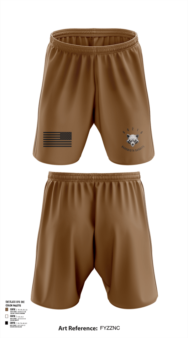 Athletic Shorts With Pockets, Node 66216 Bandwidth Bandits, Army, Teamtime, Team time, sublimation, custom sports apparel, team uniforms, spirit wear, spiritwear, sports uniforms, custom shirts, team store, custom team store, fundraiser sports, apparel fundraiser