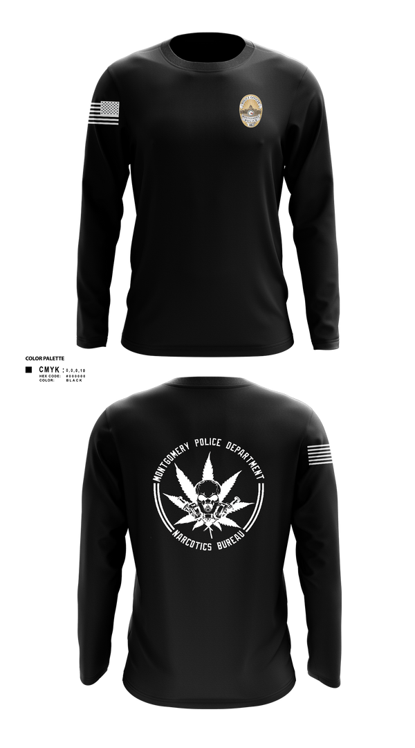 Long Sleeve Performance Shirt, NARCOTICS BUREAU, Police, Teamtime, Team time, sublimation, custom sports apparel, team uniforms, spirit wear, spiritwear, sports uniforms, custom shirts, team store, custom team store, fundraiser sports, apparel fundraiser