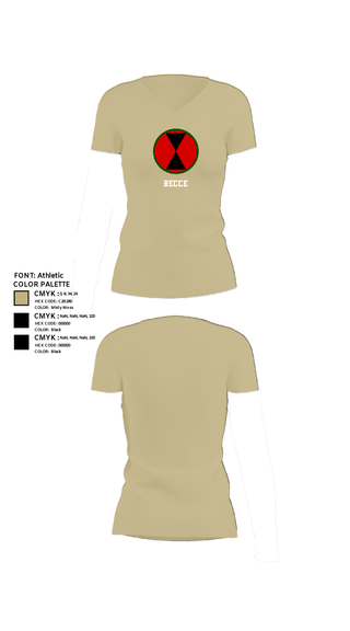 Womens Short Sleeve Vneck Shirt, RECCE, Army, Teamtime, Team time, sublimation, custom sports apparel, team uniforms, spirit wear, spiritwear, sports uniforms, custom shirts, team store, custom team store, fundraiser sports, apparel fundraiser