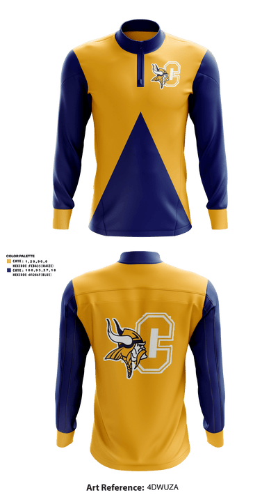Walled Lake Central Gymnastics 93102684 Quarter Zip Jacket - 41