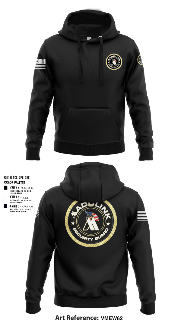 Hoodie, Maddlink Security Guard, , Teamtime, Team time, sublimation, custom sports apparel, team uniforms, spirit wear, spiritwear, sports uniforms, custom shirts, team store, custom team store, fundraiser sports, apparel fundraiser
