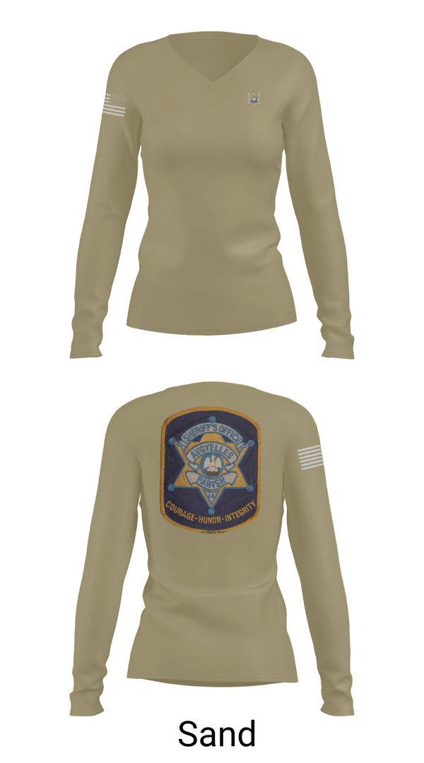 Womens Long Sleeve Vneck Shirt, Criminal Investigation, , Teamtime, Team time, sublimation, custom sports apparel, team uniforms, spirit wear, spiritwear, sports uniforms, custom shirts, team store, custom team store, fundraiser sports, apparel fundraiser