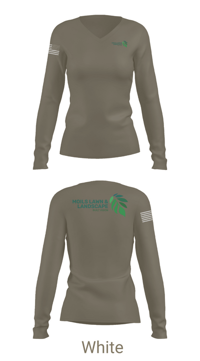 Moils Lawn and landscape 2540388 Women's Long Sleeve V-neck Shirt - 16