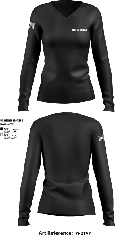 Best co 39 BSB 97174567 Women's Long Sleeve V-neck Shirt - 1