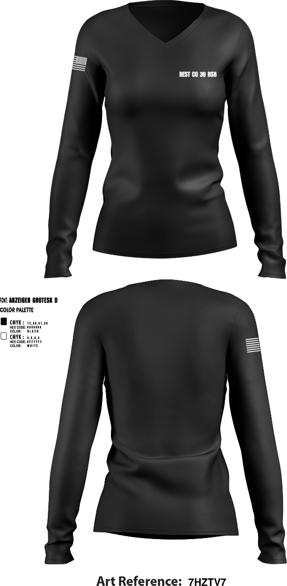 Womens Long Sleeve Vneck Shirt, Best co 39 BSB, , Teamtime, Team time, sublimation, custom sports apparel, team uniforms, spirit wear, spiritwear, sports uniforms, custom shirts, team store, custom team store, fundraiser sports, apparel fundraiser