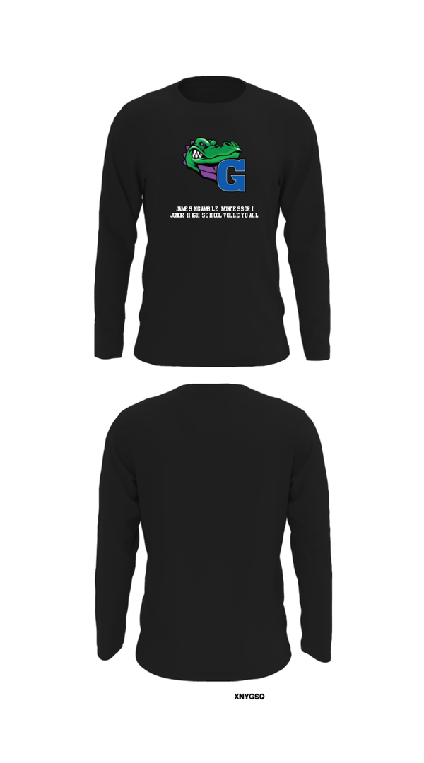 Long Sleeve Performance Shirt, James N Gamble Montessori Junior High School Volleyball, Women's Volleyball, Teamtime, Team time, sublimation, custom sports apparel, team uniforms, spirit wear, spiritwear, sports uniforms, custom shirts, team store, custom team store, fundraiser sports, apparel fundraiser