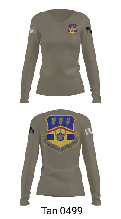 123d Contingency Response Group 43251587 Women's Long Sleeve V-neck Shirt - 43