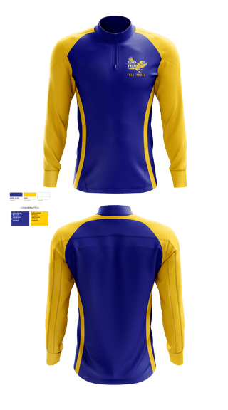 Quarter Zip Jacket, Harvard H Ellis R V Tech School Volleyball, Women's Volleyball, Teamtime, Team time, sublimation, custom sports apparel, team uniforms, spirit wear, spiritwear, sports uniforms, custom shirts, team store, custom team store, fundraiser sports, apparel fundraiser
