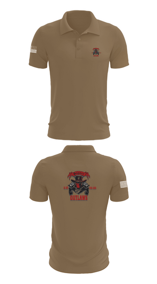 Short Sleeve Performance Polo, 1st Cav 3rd BEB ACO “Outlaw”, , Teamtime, Team time, sublimation, custom sports apparel, team uniforms, spirit wear, spiritwear, sports uniforms, custom shirts, team store, custom team store, fundraiser sports, apparel fundraiser