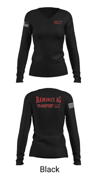 Womens Long Sleeve Vneck Shirt, Ramirez Ag Transport llc, , Teamtime, Team time, sublimation, custom sports apparel, team uniforms, spirit wear, spiritwear, sports uniforms, custom shirts, team store, custom team store, fundraiser sports, apparel fundraiser