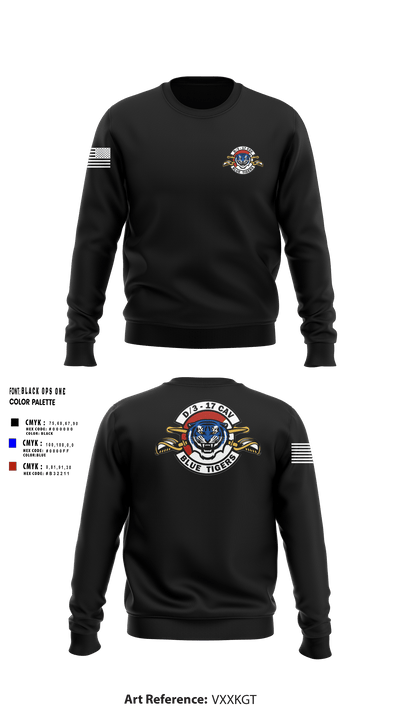 Delta Troop 3-17 CAV 34890879 Crew Neck Sweatshirt - 6