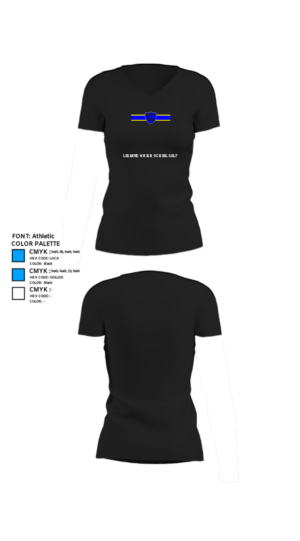 Womens Short Sleeve Vneck Shirt, Logan View High School Golf, Golf, Teamtime, Team time, sublimation, custom sports apparel, team uniforms, spirit wear, spiritwear, sports uniforms, custom shirts, team store, custom team store, fundraiser sports, apparel fundraiser