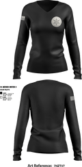 Fresno Sheriff Youth Academy 9592631 Women's Long Sleeve V-neck Shirt - 2