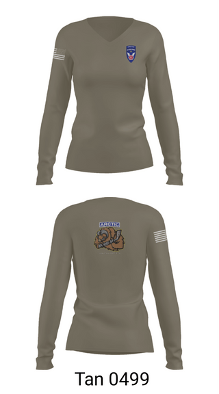 Women's Long Sleeve Vneck Shirt, 539th CTC(L), Army, Teamtime, Team time, sublimation, custom sports apparel, team uniforms, spirit wear, spiritwear, sports uniforms, custom shirts, team store, custom team store, fundraiser sports, apparel fundraiser