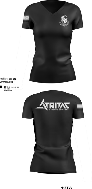 Womens Short Sleeve Vneck Shirt, Tritac Shooting Solutions, , Teamtime, Team time, sublimation, custom sports apparel, team uniforms, spirit wear, spiritwear, sports uniforms, custom shirts, team store, custom team store, fundraiser sports, apparel fundraiser
