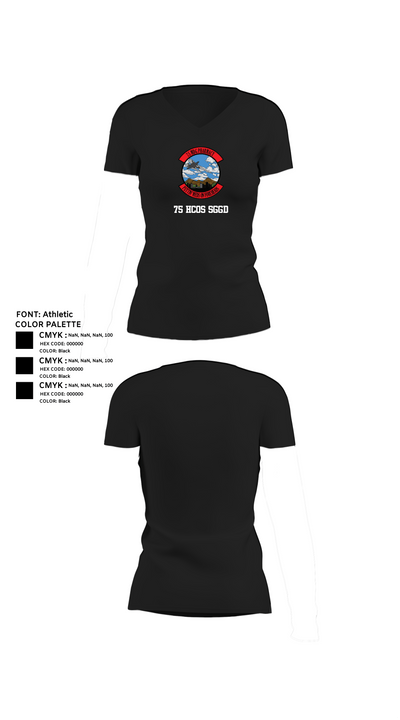 75 HCOS SGGD 45725034 Women's Short Sleeve V-neck Shirt - 24