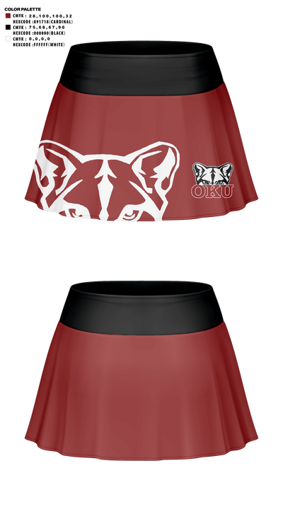 Oklahoma Union Senior High School Cheer 23375182 Skort - 41